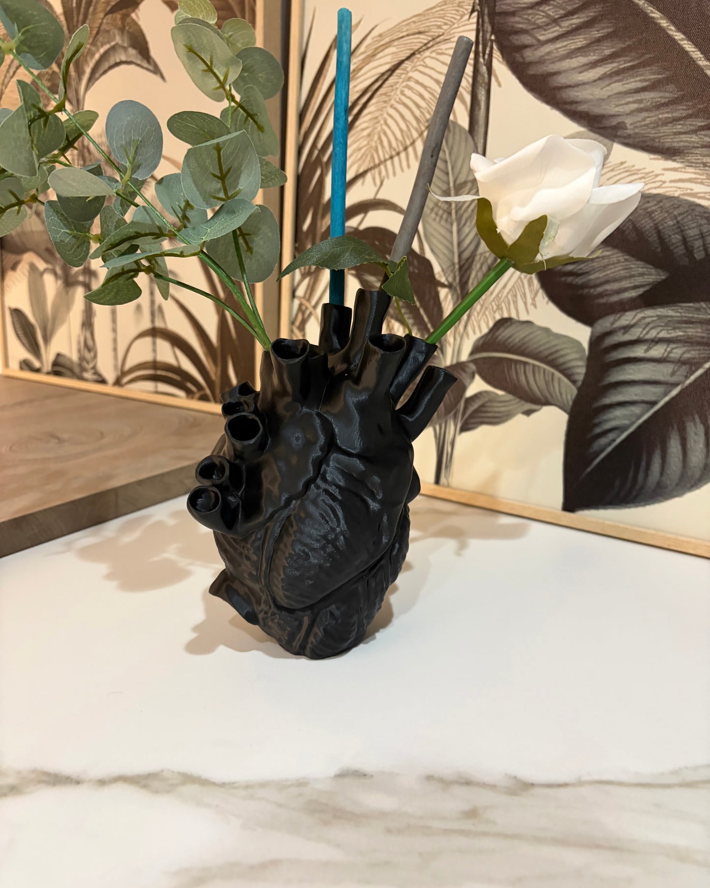 Cuore Anatomico Scultoreo | Fioriera Artistica Contemporanea – 20 cm