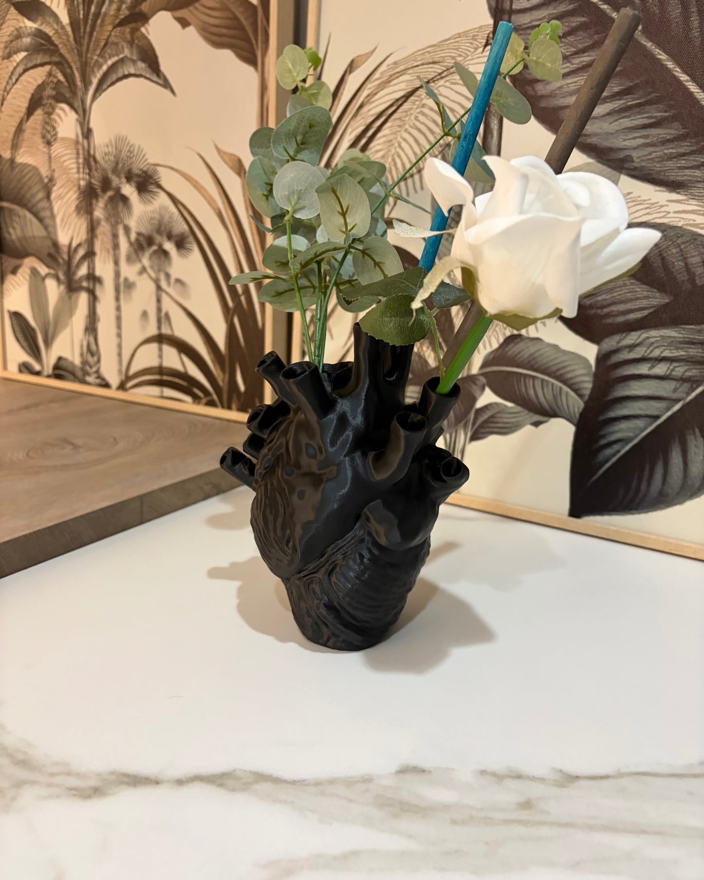 Cuore Anatomico Scultoreo | Fioriera Artistica Contemporanea – 20 cm